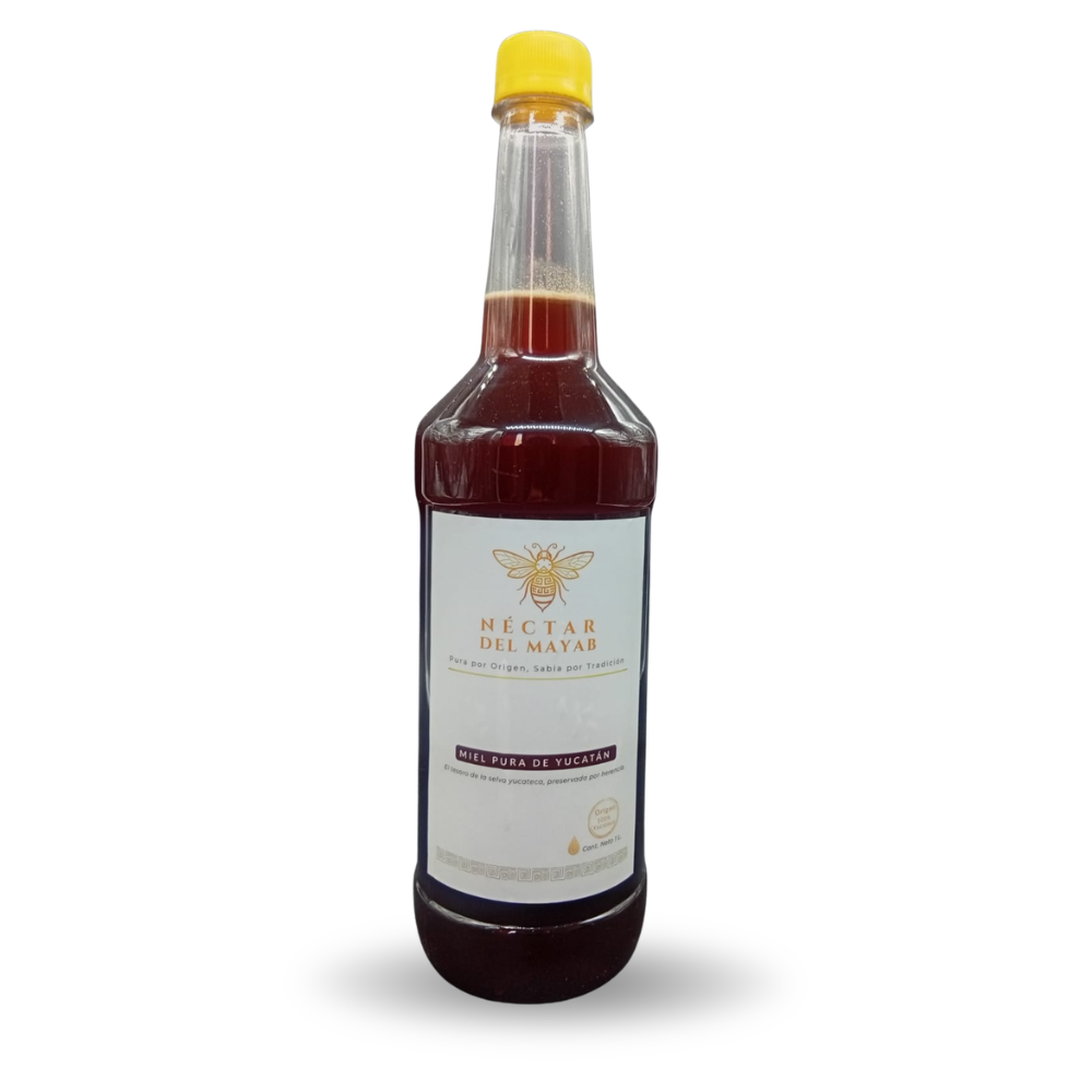 Miel de abeja pura de Yucatan presentacion 1 litro frasco dosificador Nectar del Mayab