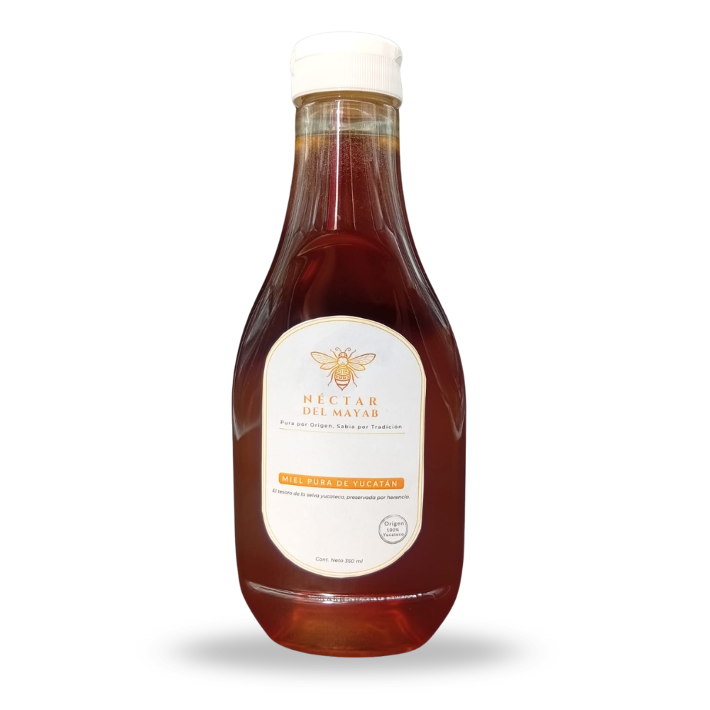 Miel de Abeja Pura (350 ml) - Cosecha Artesanal de la Selva Maya 🍯🐝
